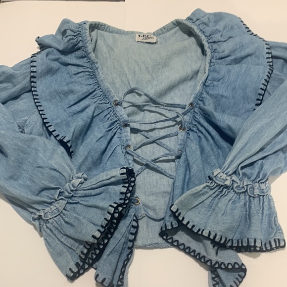 COPY - Adorable vintage denim pheasant shirt - Picture 9 of 9